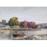 William Arnee Frank, Carew Castle, Pembrokeshire, watercolour, signed,