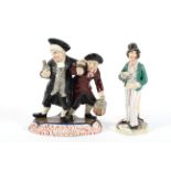 Two Staffordshire pottery figures, mid 19th century,