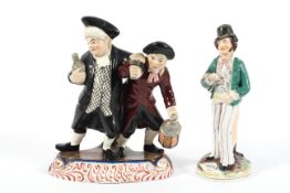 Two Staffordshire pottery figures, mid 19th century,