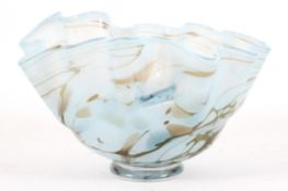 A studio glass bowl.