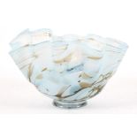 A studio glass bowl.