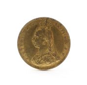 A full sovereign coin dated 1887. 8.