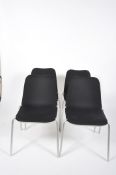 Monica Graffeo and Ruggero Magrini for Kristalia, a set of four Italian stacking dining chairs,