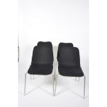 Monica Graffeo and Ruggero Magrini for Kristalia, a set of four Italian stacking dining chairs,