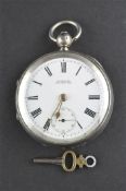 An open face pocket watch.