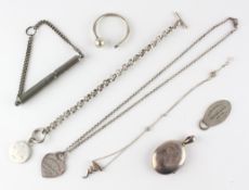 A collection of jewellery to include two tiffany & co toggle pendants,