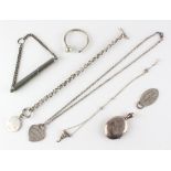 A collection of jewellery to include two tiffany & co toggle pendants,