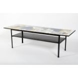 A vintage mid century John Piper 'London Skyline' coffee table, retailed by Terrence Conran,