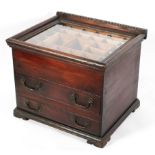 A late Victorian or Edwardian collector's cabinet,