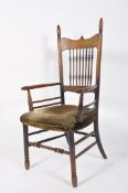 An Arts and Crafts oak chair, in the manner of William Birch,