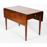 A Victorian mahogany breakfast table, with a single drawer and tapering square section legs,