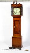 An early 19th century oak long case clock, the enamelled dial named for Robert Summerhayes, Taunton,