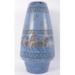 A large Hans Welling designed West German pottery ceremano floor vase, in the Pergamon pattern,