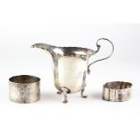 An early 20th century silver cream jug,