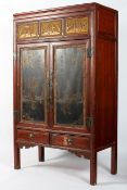 A large Chinese wedding armoire,