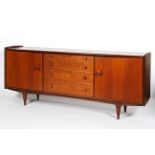 John Herbert - A Younger Ltd 'Volnay', retro vintage 1960's solid teak wood sideboard credenza