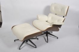 After Charles and Ray Eames,a contemporary Lounge chair 670 and ottoman 671,