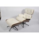 After Charles and Ray Eames,a contemporary Lounge chair 670 and ottoman 671,