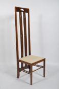 A Charles Rennie Mackintosh style high backed chair,
