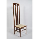 A Charles Rennie Mackintosh style high backed chair,