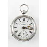 An early 20th century silver open faced pocket watch by J G Graves Sheffield,