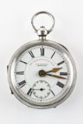 An early 20th century silver open faced pocket watch by J G Graves Sheffield,