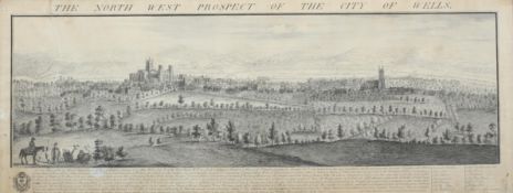 After Samuel and Nathaniel Buck, North West Prospect of City of Wells, engraving,