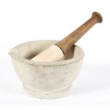 A Wedgwood stoneware pestle and mortar, circa 1900, impressed Best Composition/5v/England,