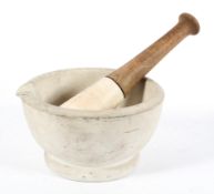 A Wedgwood stoneware pestle and mortar, circa 1900, impressed Best Composition/5v/England,