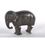 A novelty Victorian cast iron ramp walking elephant, Ives Toy Company, Connecticut,