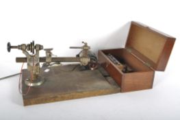 A Clock and Watchmaker's lathe by Wolf-Jahn & Co, Frankfurt,