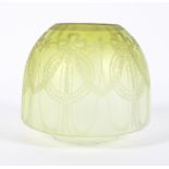 An Edwardian yellow lustre acid etched lamp shade, early 20th century,