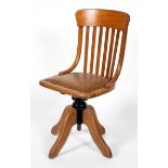 An oak captains or office chair, early/mid 20th century,