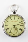 A Victorian silver pocket watch,