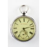 A Victorian silver pocket watch,