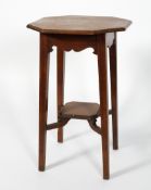 An oak Arts and Crafts table occasional table,