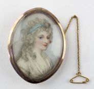 A portrait miniature, early 19th century,