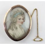 A portrait miniature, early 19th century,