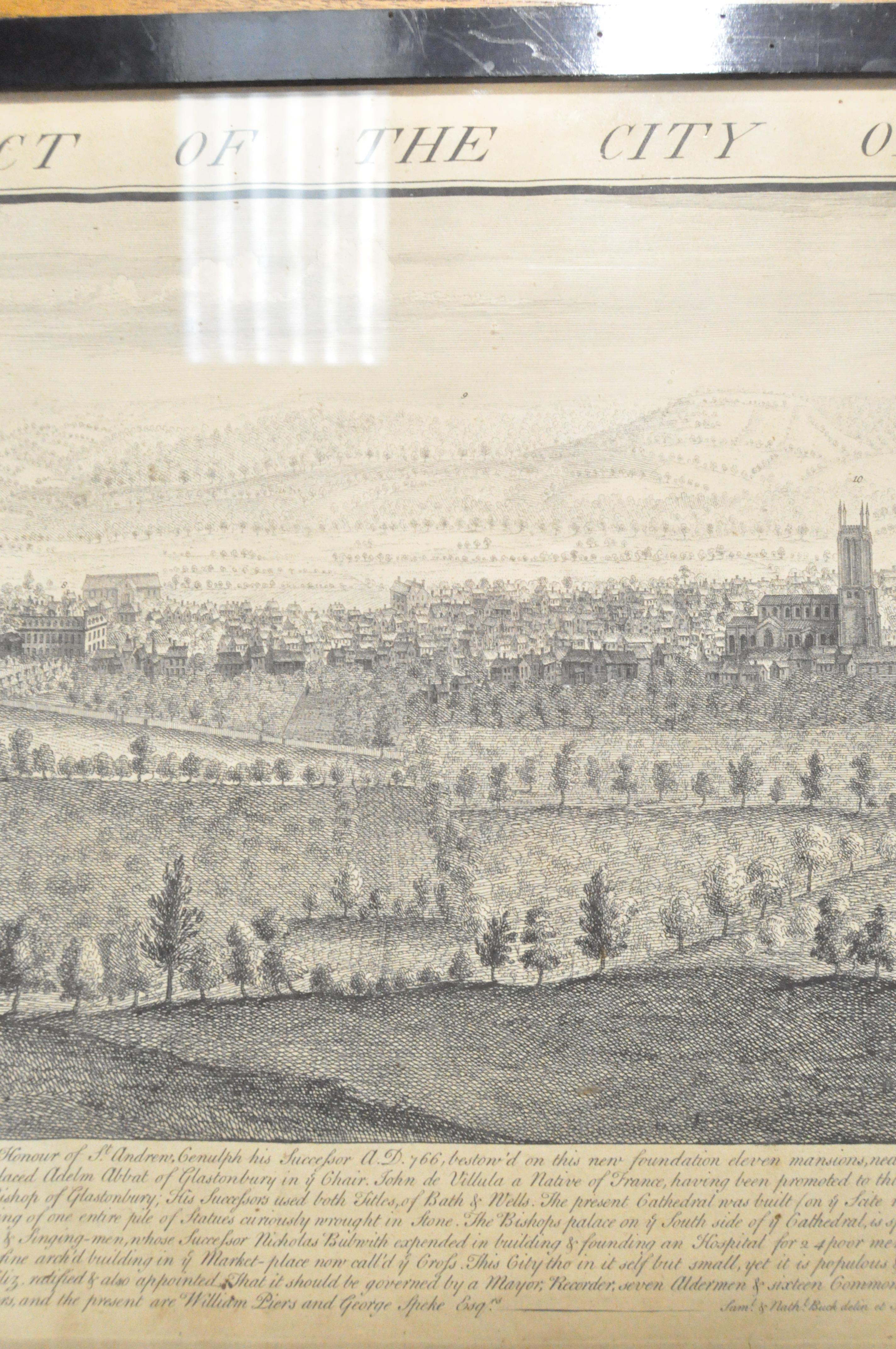 After Samuel and Nathaniel Buck, North West Prospect of City of Wells, engraving, - Image 6 of 10