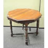 An Edwardian octagonal Aesthetic style occasional table,