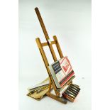 An artist's easel,