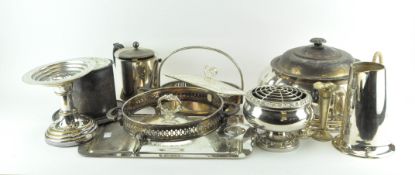 A large assortment of silver plated wares