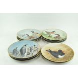 A set of 12 plates with figures of birds by Danbury Mint