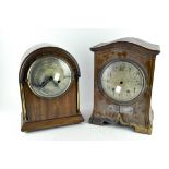 A veneered and inlaid bracket clock, late 19th/20th century,
