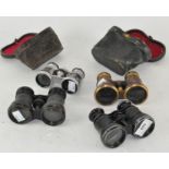 Four pairs of opera glasses,