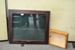 A large glazed table top display cabinet;