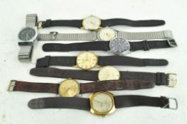 Eight vintage men's watches including Ingersoll,