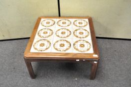 A G-plan tile topped coffee table,
