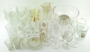 A large selection of assorted glassware,