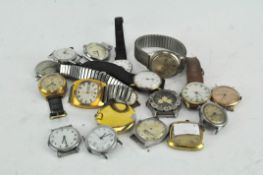 Nineteen vintage men's mechanical watches including Timex,